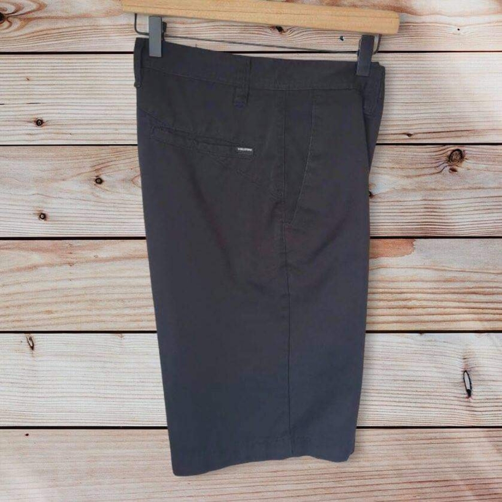 Volcom Men's Flat Front Shorts in Charcoal Gray 1 of 2 Available